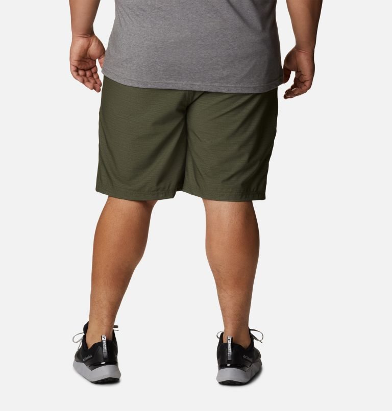 Men's Columbia Twisted Creek Shorts Olive | Plus Size CA-J10L5